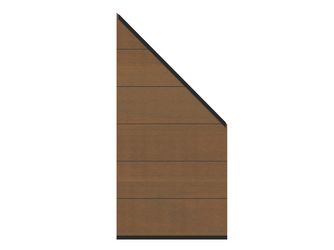 Sichtschutzzaun WPC / Aluminium braun "SYSTEM WPC PLATINUM XL"