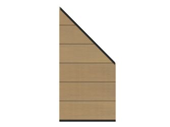 Sichtschutzzaun WPC / Aluminium lärche "SYSTEM WPC PLATINUM XL"