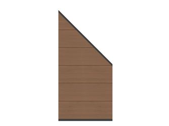 Sichtschutzzaun WPC / Aluminium mandel "SYSTEM WPC XL"