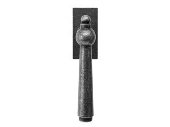 Saalbach Eckig Fenstergriff 7x40mm, Schwarz patiniert, 90° Rastermechanik, Stütznocken Ø10mm