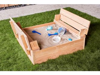 Sandkasten Leonie Typ 1, 150 x 150 x 32, Douglasie natur