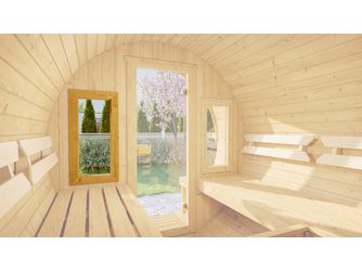 Sauna Zusatzfenster für Fasssauna