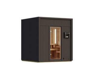 Saunahaus Avenal schwarz 2165x2195x2440mm
