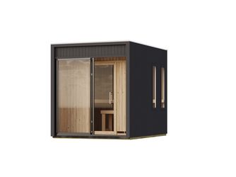 Saunahaus Delano schwarz 2875x2195x2440mm