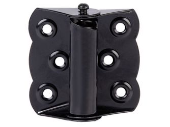 Scharnier, selbstschliessend, schwarz beschichtet, LxB 70x65mm, Karte à 1 St. Scharnier, selbstschliessend, schwarz beschichtet, LxB 70x65mm, Karte à 1 St.