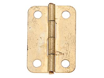 Schatullen-Scharnier, vermessingt, LxB 24x17mm, Karte à 4 St. Schatullen-Scharnier, vermessingt, LxB 24x17mm, Karte à 4 St.