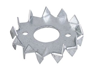 Scheibendübel mit Zähnen, doppelseitig, sendz.vz., Außen:Ø50mm, Innen:Ø17mm Scheibendübel mit Zähnen, doppelseitig, sendz.vz., Außen:Ø50mm, Innen:Ø17mm