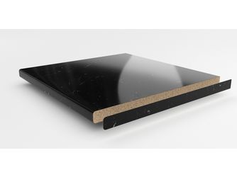 Kante BN112 SI marmor marquina kaviar grau, Länge 650 mm Kante BN112 SI marmor marquina kaviar grau, Länge 650 mm