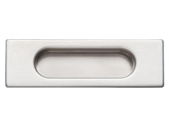 Schiebetürmuschel ECKIG, Nickel matt