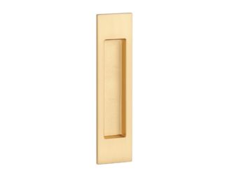 Schiebetürmuschel ECKIG "OL" 152x39mm, Gold matt