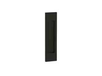 Schiebetürmuschel ECKIG "OL" 152x39mm, Tiefschwarz