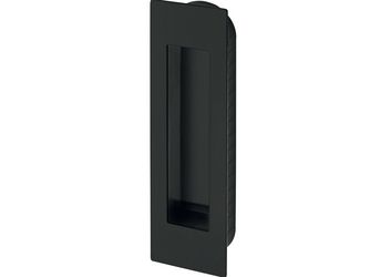 Schiebetürmuschel ECKIG "OL", 155x45mm, Tiefschwarz, ohne Anschraublöcher
