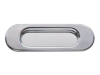 Schiebetürmuschel OVAL, Chrom