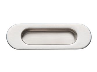 Schiebetürmuschel OVAL, Nickel matt