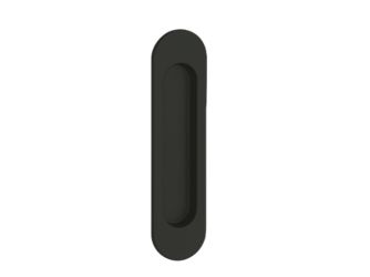 Schiebetürmuschel OVAL "OL" 152x39mm, Tiefschwarz