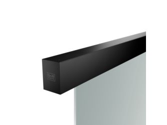 Schiebetürsystem PLANEO X60 Deckenmontage/Glastür 2m 1-flügelig Graphitschwarz