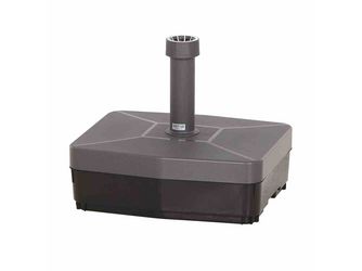 Schirmständer 45kg eckig, anthrazit Kunststoffrohr 19-54mm, mit Rollen und Handmulden, füllbar mit Sand Schirmständer 45kg eckig, anthrazit Kunststoffrohr 19-54mm, mit Rollen und Handmulden, füllbar mit Sand