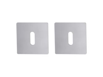 Schlüsselrosettenpaar FRAME Edelstahl eckig Flachrosette Edelstahl matt