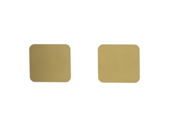 Schlüsselrosettenpaar ONE abgerundet Blindrosette Flachrosette Gold ma. Schlüsselrosettenpaar ONE abgerundet Blindrosette Flachrosette Gold ma.