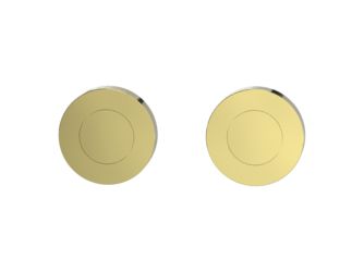 Schlüsselrosettenpaar Zink rund Blindrosette Schraubt.Messing-Optik