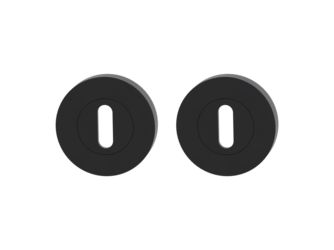 Schlüsselrosettenpaar rund Buntbart Schraubt.Graphitschwarz