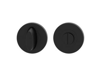 Schlüsselrosettenpaar rund WC Schraubt.Graphitschwarz