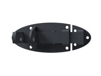 Schlossriegel Ovado, m.flachem Griff, verz., graphitgrau beschichtet, Platte 90x44mm Schlossriegel Ovado, m.flachem Griff, verz., graphitgrau beschichtet, Platte 90x44mm