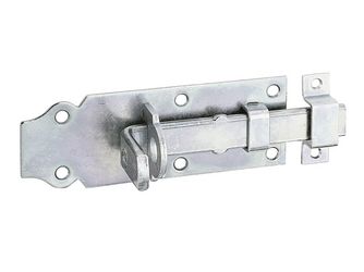 Schlossriegel, m.flachem Griff, gerade, m.Schlaufe, disp., Platte LxB120x44mm Schlossriegel, m.flachem Griff, gerade, m.Schlaufe, disp., Platte LxB120x44mm