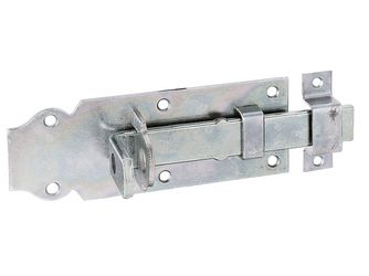 Schlossriegel, m.flachem Griff, gerade, m.Schlaufe, disp., Platte LxB140x52mm Schlossriegel, m.flachem Griff, gerade, m.Schlaufe, disp., Platte LxB140x52mm