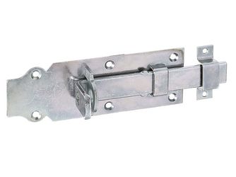 Schlossriegel, m.flachem Griff, gerade, m.Schlaufe, disp., Platte LxB160x56mm Schlossriegel, m.flachem Griff, gerade, m.Schlaufe, disp., Platte LxB160x56mm