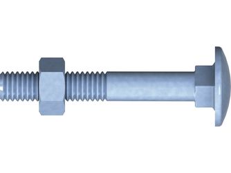 Schlossschraube DIN 603 Mutter M  Stahl verzinkt blau passiviert