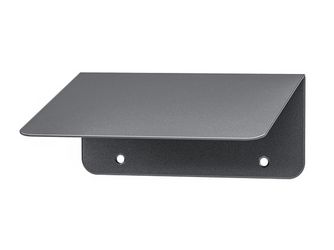 Schrägschutzdach, matt schwarz m.Feinstruktur kunststoffbeschichtet RAL 9005, LxBxHxS : 140x125x66x0,75mm