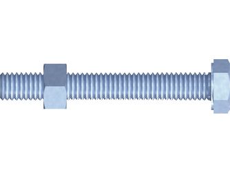 Schraube DIN 933 + DIN 934 M  Stahl verzinkt blau passiviert