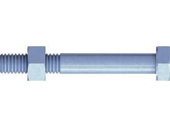 Schraube DIN 931 + DIN 934 M  Stahl verzinkt blau passiviert