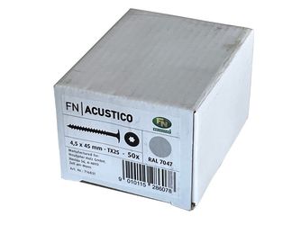 Schrauben FN Acustico 4,5x45mm, TX25, Grau (RAL7047), 1VE=50 stk im Karton
