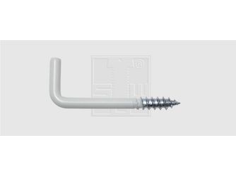 Schraubhaken gerade 3x30 Stahl weiss beschichtet (6 Stück) - 239 330 80