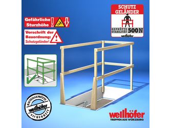 Schutzgeländer für Bodentreppe