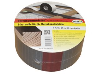 Schutzrolle für UK 20 Meter x 80 mm schwarz schützt die UK vor Regen