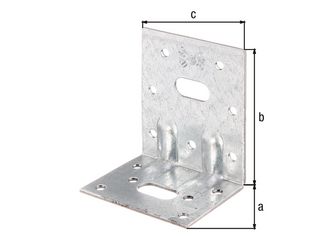 Schwerlast-Winkelverbinder m. zwei Sicken, sendzimirverzinkt, TxHxB 50x77x64mm Schwerlast-Winkelverbinder m. zwei Sicken, sendzimirverzinkt, TxHxB 50x77x64mm
