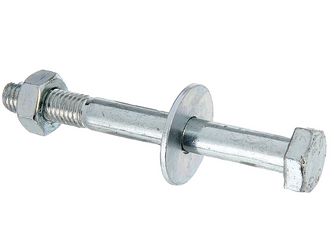 Sechskantschraube, D-Fix, f.Pfostenträger, blau verzinkt, M10, L90mm, Box à 2 St. Sechskantschraube, D-Fix, f.Pfostenträger, blau verzinkt, M10, L90mm, Box à 2 St.