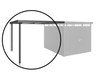 Seitendach Gr. L zu Gerätehaus HighLine H5, H6 dunkelgrau- metallic 2820x3150x2220mm