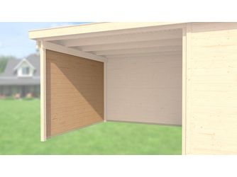 Seitenwand 21mm, für Haustyp 126 und 172 natur, Tiefe 235cm