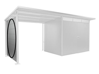 Seitenwand für Seitendach zu Gerätehaus AvantGarde A1,A5 silber- metallic 1570x29x1820mm