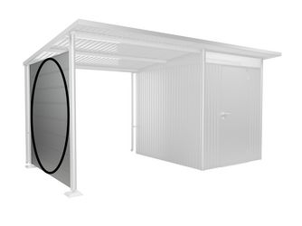 Seitenwand für Seitendach zu Gerätehaus AvantGarde A2,A6 silber- metallic 1970x29x1820mm