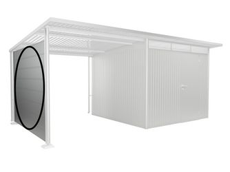 Seitenwand für Seitendach zu Gerätehaus AvantGarde A3,A7 silber- metallic 2380x29x1820mm