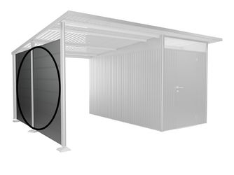 Seitenwand für Seitendach zu Gerätehaus AvantGarde A4,A8 quarzgrau- metallic 3180x29x1820mm