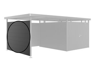 Seitenwand für Seitendach zu Gerätehaus HighLine H5, H6 dunkelgrau- metallic 2770x1810x25mm