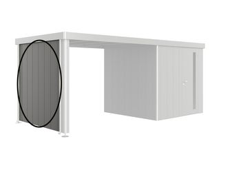 Seitenwand für Seitendach zu Gerätehaus Neo Gr. 2A/2B/2C/2D quargrau-metallic 2030x2000x43mm