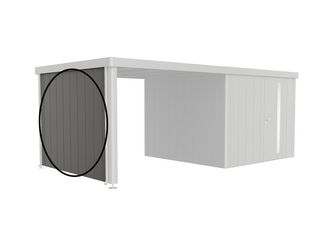 Seitenwand für Seitendach zu Gerätehaus Neo Gr. 3A/3B/3C/3D quargrau-metallic 2590x2000x43mm