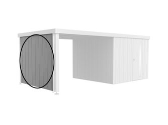 Seitenwand für Seitendach zu Gerätehaus Neo Gr. 3A/3B/3C/3D silber- metallic 2590x2000x43mm